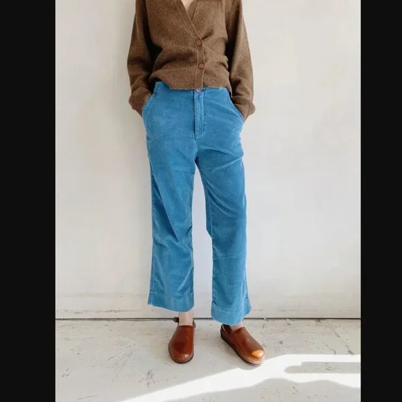 Caron Callahan Dexter Pant in Indigo Corduroy - Picture 3 of 7